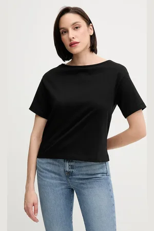Sisley T-shirt bawełniany damski kolor 36W9L400N