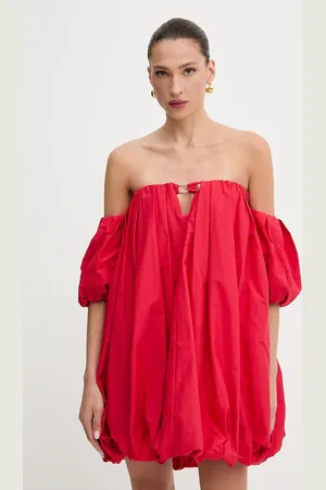 Pinko Sukienka bawełniana kolor mini oversize 105211 A2LD