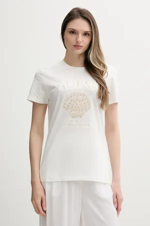 Guess T-shirt bawełniany damski kolor E5GI03 K8G01
