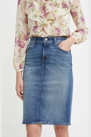 Ralph Lauren Spódnica jeansowa kolor mini prosta 200817846