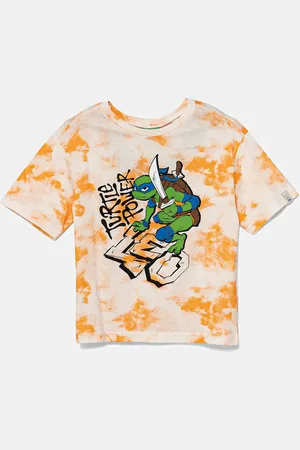 Benetton T-shirt bawełniany dziecięcy kolor wzorzysty 3ORKC10P3