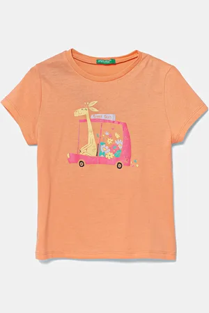 Benetton T-shirt bawełniany dziecięcy kolor 3I1XG10JJ