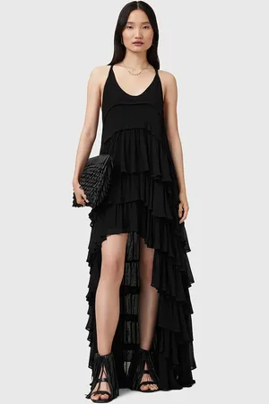 AllSaints Sukienka CAVARLY kolor maxi rozkloszowana W206DC