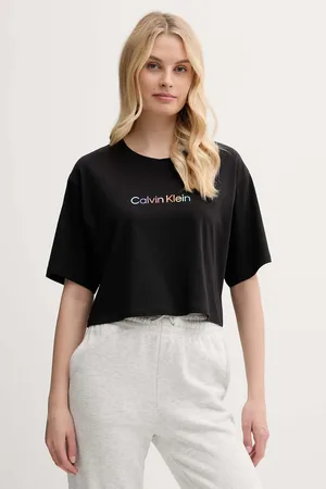 Calvin Klein T-shirt bawełniany lounge damski kolor LV00QS7470