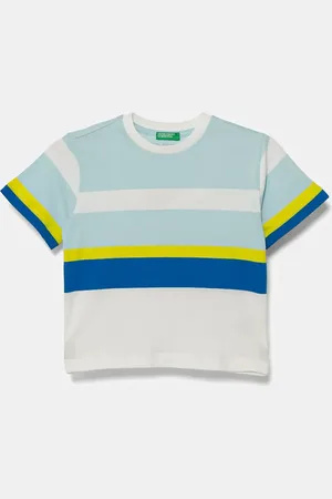 Benetton T-shirt bawełniany dziecięcy kolor wzorzysty 3V0HG10JE