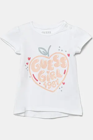 Guess T-shirt bawełniany niemowlęcy kolor A5GI01 K6YW4