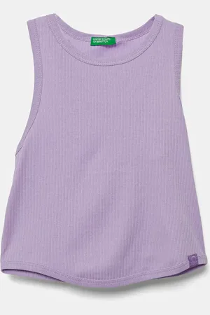 Benetton Top bawełniany dziecięcy kolor 31H3CH01F