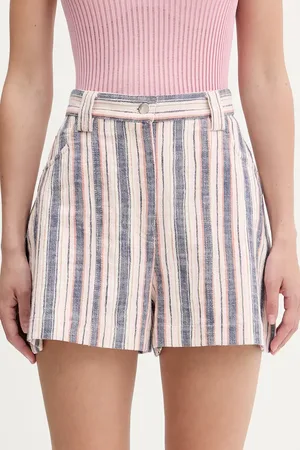 IRO Szorty bawełniane damskie kolor wzorzyste high waist WP30TIBELLE