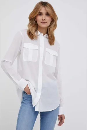Ralph Lauren Koszula bawełniana damska kolor regular z kołnierzykiem klasycznym