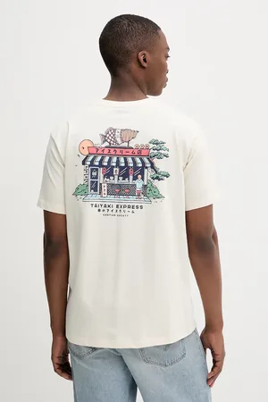 Kaotiko T-shirt bawełniany kolor z nadrukiem AQ038-01S-G002