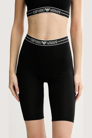 Emporio Armani Szorty damskie kolor gładkie medium waist EW000413 AF10881
