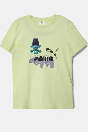 PUMA T-shirt bawełniany dziecięcy X TROLLS Tee kolor z nadrukiem 627376