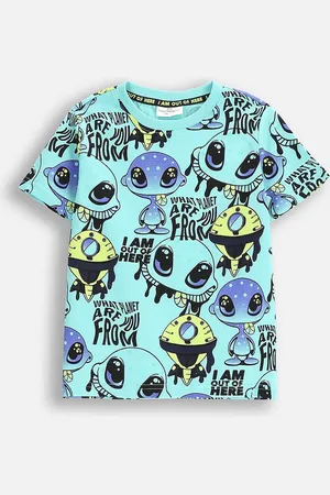 COCCODRILLO T-shirt kolor z nadrukiem COSMIC RAVE BOY KIDS