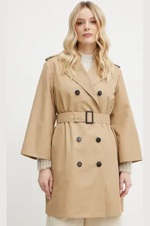 Max Mara Trencz damski kolor przejściowy dwurzędowy 2515021031600