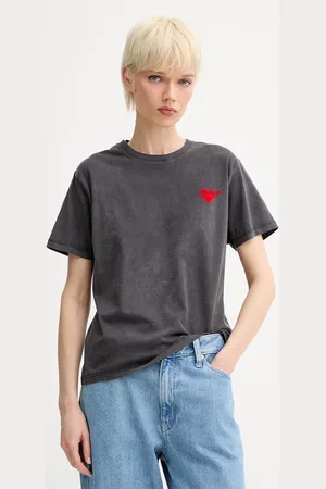 The Kooples T-shirt bawełniany damski kolor czarny FTSC30036K