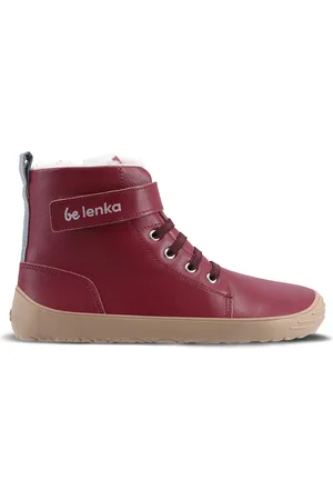 Be Lenka Dziecięce buty zimowe barefoot Winter Kids - Dark Cherry