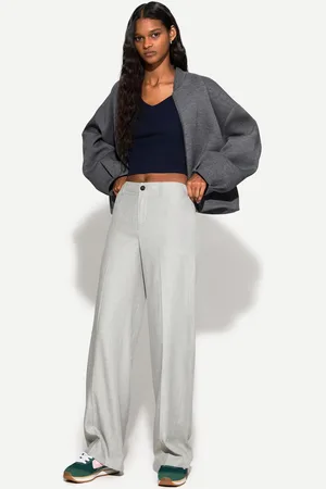 Bershka Spodnie Z Szerokimi Nogawkami