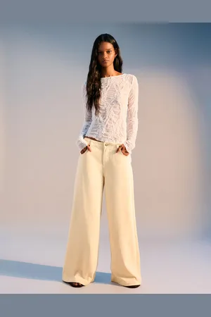 Bershka Spodnie O Kroju Wide Leg