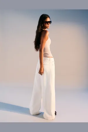 Bershka Spodnie O Kroju Wide Leg