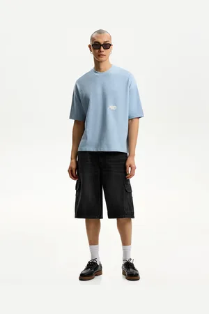 Bershka Bermudy Baggy Cargo Mężczyzna 32