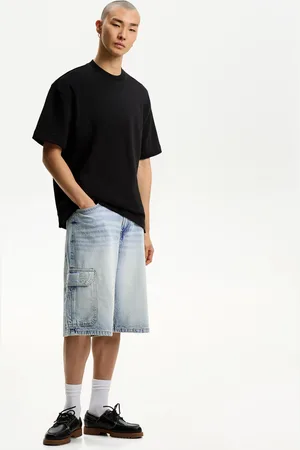 Bershka Bermudy Baggy Cargo Mężczyzna 32