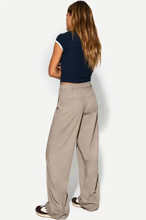 Bershka Spodnie Baggy Z Niskim Stanem