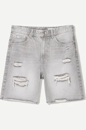 Bershka Bermudy Jeansowe Z Przetarciami Mężczyzna 32