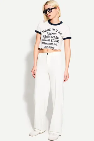 Bershka Spodnie Z Szerokimi Nogawkami
