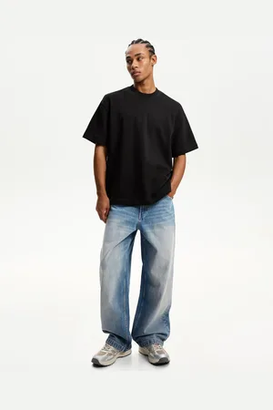 Bershka Jeansy Super Baggy Mężczyzna 32