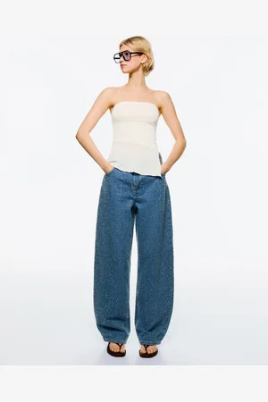 Bershka Jeansy Balloon Z Fakturą
