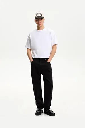 Bershka Jeansy O Kroju Baggy Mężczyzna 32