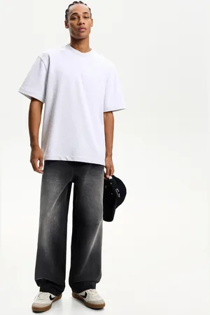 Bershka Jeansy Super Baggy Mężczyzna 32