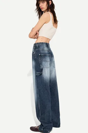 Bershka Regulowane Jeansy Balloon Fit Carpenter