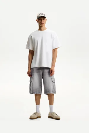 Bershka Bermudy Baggy Cargo Mężczyzna 32