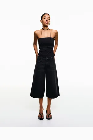 Bershka Denimowe Bermudy Baggy