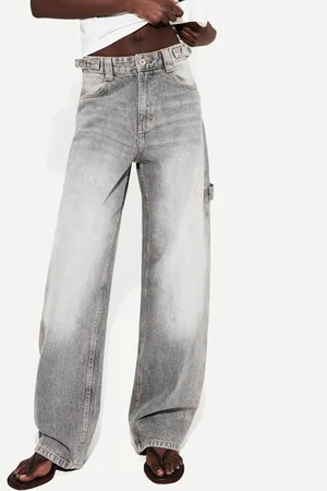 Bershka Regulowane Jeansy Balloon Fit Carpenter