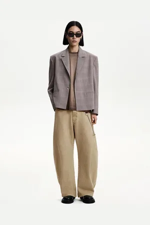 Bershka Spodnie O Kroju Barrel Mężczyzna 36
