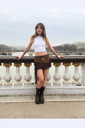 Bershka Spódnica Mini Z Fakturą I Falbanami