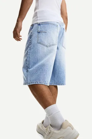 Bershka Jeansowe Bermudy O Kroju Baggy Mężczyzna 32