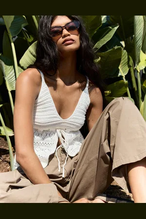 Bershka Szydełkowy Top