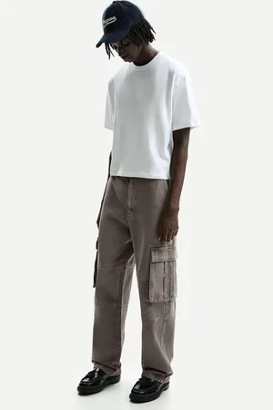 Bershka Spodnie Cargo Baggy Mężczyzna 34
