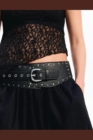 Bershka Szeroki Pasek Z Ćwiekami