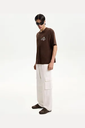 Bershka Jeansy Baggy Cargo Mężczyzna 32