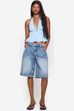 Bershka Jeansowe Spodenki Baggy