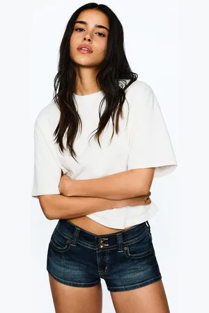 Bershka Denimowe Spodenki Mini