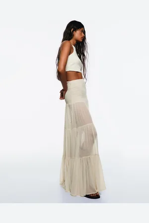 Bershka Plisowana Spódnica Maxi