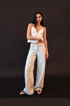 Bershka Jeansy Boyfriend Z Fakturą