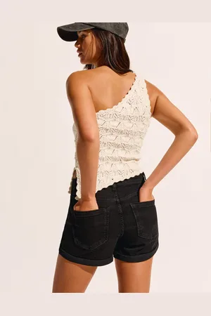 Bershka Podwijane Spodenki Dżinsowe