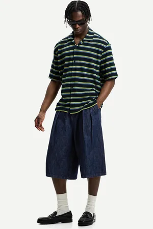 Bershka Denimowe Bermudy Baggy Mężczyzna 34