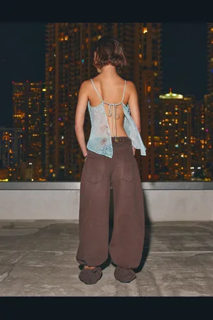 Bershka Jeansy Baggy Barrel